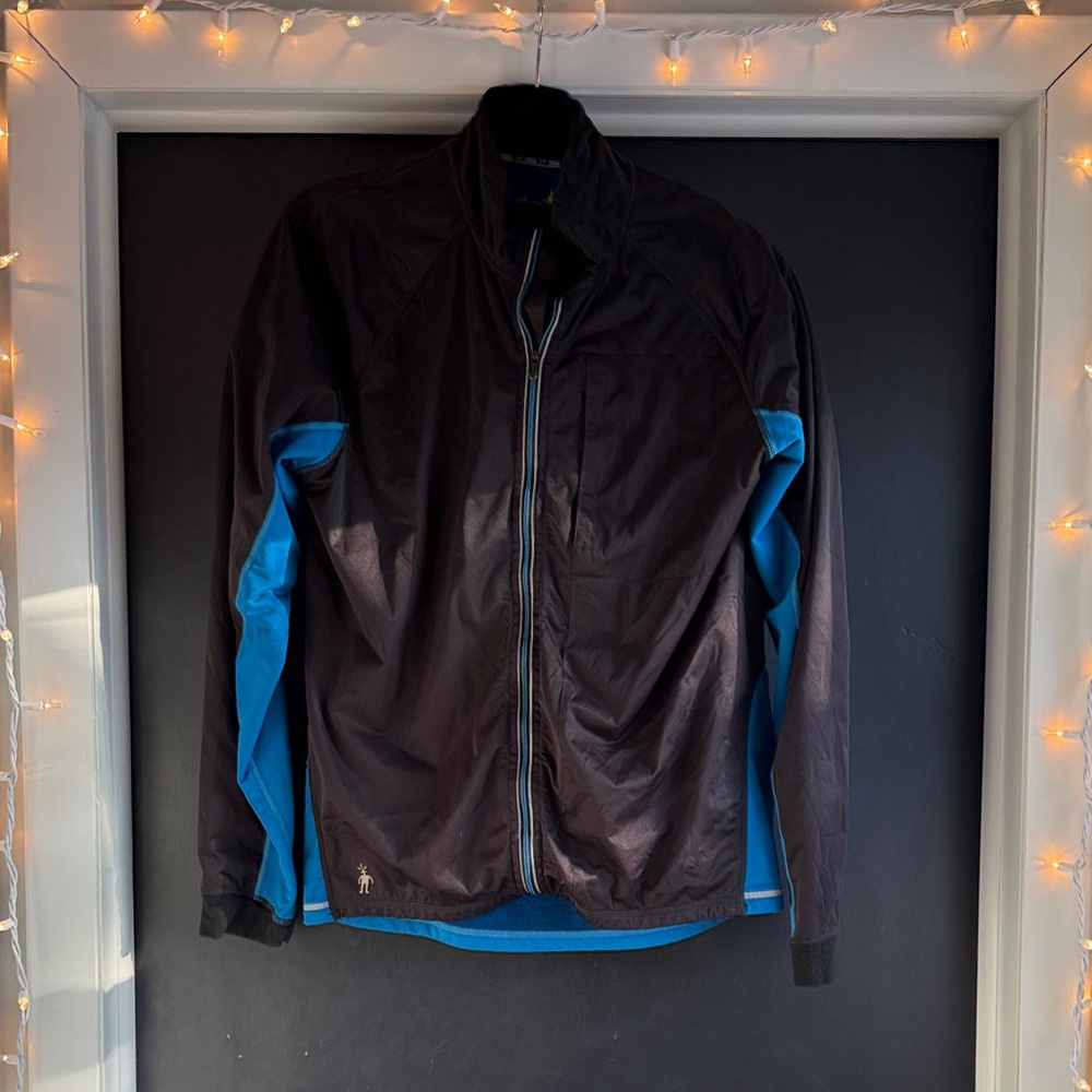Smartwool Women's Black and Blue PhD Windbreaker Jacket